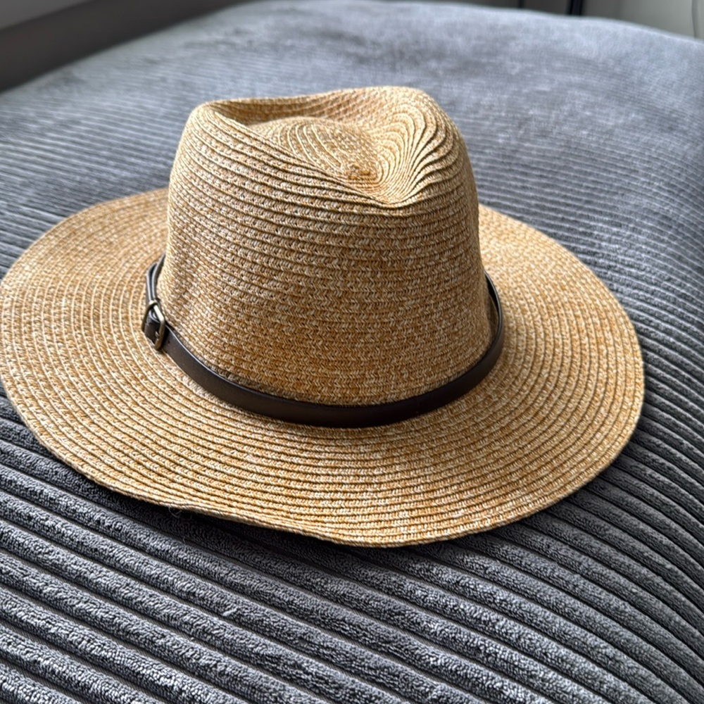 Women's 3" Brim Braided Fedora Hat